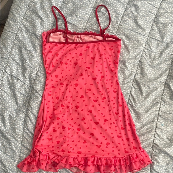 Red Heart Patterned Dress - Picture 3 of 3